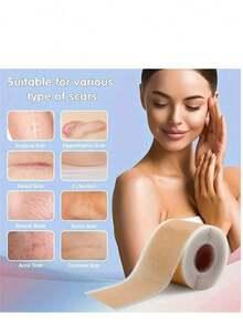 1 Roll Silicone Scar Sheets, Invisible Scar Gel Tape For Covering Scars, Post-Surgery Scars, Hypertrophic Scars, Postpartum Scars And Burn Scars - Best Seller