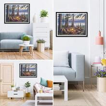 New 5D Diamond Painting DIY Kit, Frameless Canvas Diamond Art, Multi-Size, Colorful Mosaic Wall Decor Suitable For Living Room, Bedroom, Study And Other Occasions, Holiday Party And Home Decor & Gift