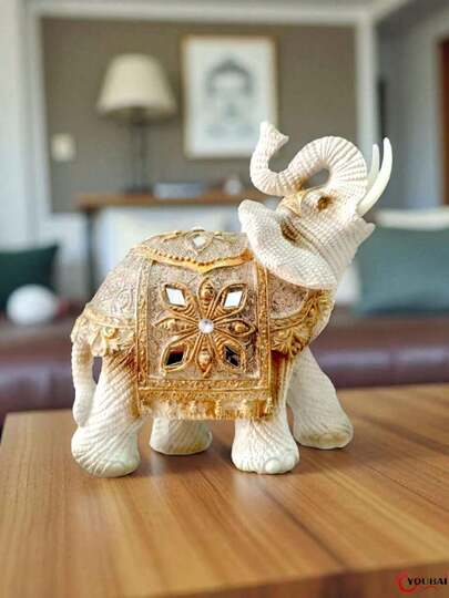 Enfeite de resina de elefante