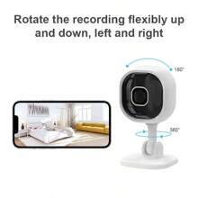 WiFi Security Camera 2.4G With IR Night Vision, Motion Detection, Two-Way Audio, USB Powered, Loop Recording, Non-Waterproof, Portable Touch Control, Supports Up To 32GB TF Card – Home Surveillance Cam