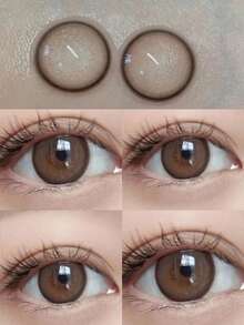JeweLens 1pair Cosmetic Color Contact Lens Color Makeup Eye Lenses Natural Brown Contacts
