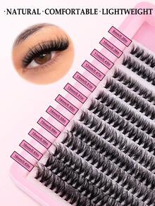240Clusters Individual Cluster Lashes DIY Lash Extension Crossed Wispy Soft Daily Cluster Lashes Thin Band Natural False Eyelashes Lash Clusters, Eyelash Clusters, Individual Eyelashes, Lashes, Fake Lashes - C - View 4