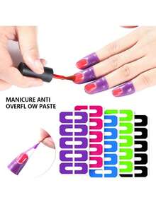 50/30/10pcs Nail Stickers Anti-Nail Polish Overflow Nail U-Shaped Stickers Anti-Overflow Adhesive Stickers Manicure Anti-Overflow Stickers Nail Polish Anti-Overflow