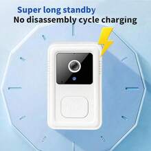 Smart Visual Doorbell With Camera, HD Camera, Wide Angle, Intelligent Voice Intercom, WIFI, Built-In Speaker, Bi-Directional Voice Intercom, Real-Time Alerts, App Control-400 MAh Battery Capacity