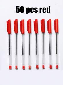 100 支圆珠笔防水创意塑料圆珠笔，适合男女学生、书写、笔记、标记、绘图、文具、学校用品返校