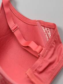 BR5037 "Underwire Bra – Comfort And Style In Different Colors And Sizes (36D, 38D, 40D, 42D, 38DD, 40DD) For All Body Shapes" - Pink - View 3