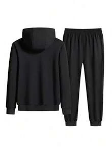 Conjunto blusa com calça moletom forrado pelúcia até plus size masculino ou feminino - Cinza - Visão 3