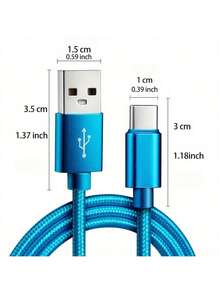 适用于 Redmi 和 OnePlus 的快速充电 USB Type-C 线缆 - 高速数据传输和耐用设计 - 彩色 - 查看 8