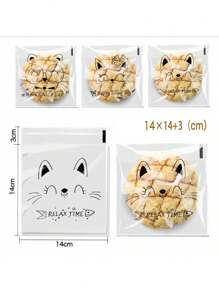 100 个可重复使用的透明三明治袋 - 食品储存、真空密封、厨房整理