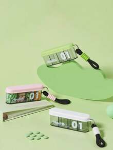 1 pieza Caja de pastillas personal portátil y mini, organizador compacto y sellado a prueba de polvo para viajes