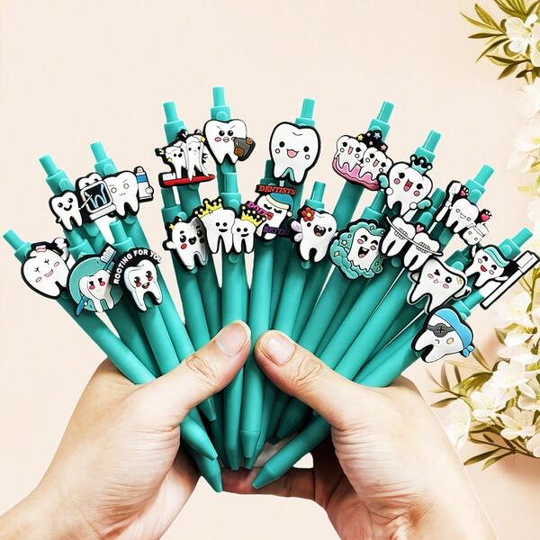 1/5/10/20/40 piezas Bolígrafos del Día Mundial de la Salud Dental, promociona la salud oral y los regalos de escritura para el cuidado dental, regalos de papelería, escuela, hospital, eventos, regalos para colegas dentales