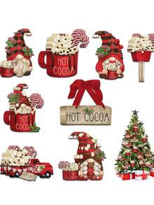 8/16/24 Stücke Wichtel Eis Ornamente - Festliche Anhänger Charms für Weihnachtsbaum Dekoration - Lebendige saisonale Heimakzent Set, ideale Feiertags Heim Dekoration, Szenen Dekoration, Festivals Dekoration, Raum Dekoration, Heim Dekoration, Büro Dekoration, Themen Party Dekoration, Weihnachts Dekoration