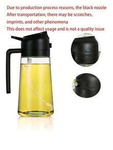 1PC 16.5oz Oil Dispenser Bottle For Kitchen - 2 In 1 Olive Oil Dispenser And Oil Sprayer - 470ml Olive Oil Bottle - Oil Sprayer For Cooking, Restaurant Kitchen, Salad, Barbecue - Multicolor - View 10