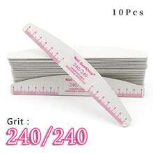 Bộ 5/10 chiếc dũa móng tay chuyên nghiệp hình lưỡi liềm, dũa móng tay hai mặt, có thể giặt được, dũa móng tay bằng gỗ hai mặt, dũa móng tay cong chuyên nghiệp có thể tái sử dụng cho làm móng tay và móng chân. - Nhiều màu - Xem 17