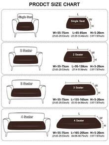 1 件纯色弹力沙发座套，现代涤纶沙发垫套，适合客厅 - 深灰色 - 查看 6