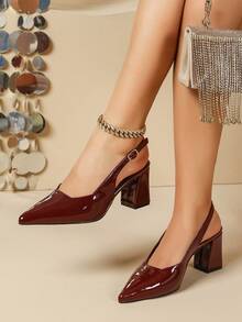 Sandales à talons hauts fermées pour femmes, avec fermeture à boucle, sandales polyvalentes de mode pour le travail et les déplacements