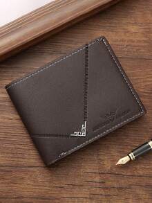 3pcs Classic Men's Business Wallet + Neutral Pen + Stylish Personalized Bracelet Gift Set, Suitable For Back To School, Halloween, Thanksgiving, Christmas Gifts Formal/Business Formal Valentine's Day Ideas