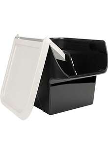 1 Giỏ đựng đồ bằng nhựa xếp chồng hiện đại có nắp dùng để sắp xếp nhà bếp, bàn làm việc, nhà bếp, phòng tắm - Nhiều màu - Xem 5