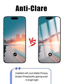 5pcs Matte Screen Protector, Compatible With IPhone, High Definition, Frosted Tempered Glass, Full Coverage, Smooth Touch, Anti-Fingerprint, Easy Installation, Anti-Drop, Anti-Glare, Compatible With IPhone 16e/16/15/14/13/12/11 Pro Max/XR/X/XS Max/7/8 Plus Series, Birthday Gift, Family, Friends Phone Screen Protector, Phone Accessories - Clear - View 7