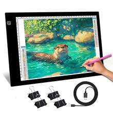 A4 LED Art Tracing Pad, Ultra-Thin 5mm Light Box With Stepless Dimming For Sketching, Stenciling & Crafting - Black - View 1
