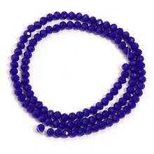 1 件海军蓝色多面算盘水晶扁珠隔珠，时尚百搭手工 DIY 串珠散珠，适合制作手链、项链、珠宝、时尚工艺品、手机挂件、钥匙扣、装饰配件、批发珠子 - 深藍瓷 - 查看 7
