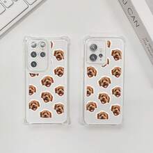 Un diseño de patrón de cabeza de perro lindo con una funda de teléfono transparente y minimalista de moda, que ofrece protección en las cuatro esquinas y función anti-caída, compatible con  17/17 Air/17 Pro/17 Pro Max/  16/16 Pro/16 Pro/Max/16 Plus/15/15 Pro Max/15 Pro/15 Plus/14/14 Pro/14 Plus/14 Pro Max/13/13 Pro/13 Pro Max/12/12 Pro/12 Pro Max/111111 Pro/11 Pro Max. Funda de teléfono Apple a prueba de golpes, mate, resistente a caídas, lente completamente envuelta, silicona, carcasa dura, soporte magnético, elegante y creativa. - Transparente 117-1-1 - Ver 7