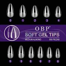OBP C & G Tips Medium Almond Soft Gel Uñas Postizas 550 Piezas - transparente - Ver 2