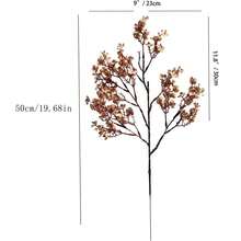 1/5 件人造花，人造花散装真实触感仿满天星花束假塑料丝花，适用于家庭厨房卧室婚礼节日、派对装饰（秋季白色） - 秋白色 - 查看 2