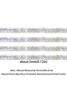 3*3mm Piedras preciosas naturales con forma de cubos de azúcar, cristales curativos sueltos, rocas con agujero perforado para hacer pulseras, joyería y manualidades