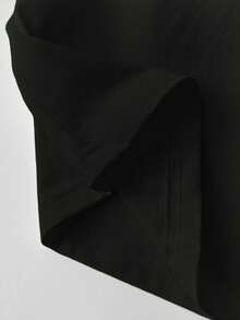 Women's Round Neck Loose Short-Sleeved T-Shirt, All-Cotton Design, Comfortable And Breathable, A Summer Essential, Bow Print, A Great Choice For Everyday Wear. (The Remaining Text Appears To Be A List Of Brand Names And Styles, Not Part Of The Main Text.) - Black - View 7