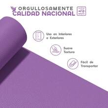 MUUK FITNESS Alfombrilla de Yoga 170 x 70 cm – Grosor 4 mm, Tapete para Yoga, Pilates, Fitness y Ejercicio, Antideslizante, Plegable y Fácil de Transportar, PVC Resistente y a Prueba de Agua, Ideal para Casa, Gimnasio, Parque o Viajes, Diseño Cómodo que Protege Articulaciones, Superficie Estable y Duradera para Relajación, Meditación y Estiramientos, Apta para Principiantes y Expertos. - Lila Púrpura - Ver 7