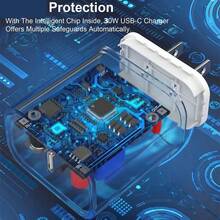 1-2 套 30W 快速充电器套装，兼容 17 Pro Max/17 Pro/17/Air/16，1 个 USB-C 墙式充电器 + 6.6 英尺/200 厘米 Type C 至 Type C 数据线，兼容 17 系列/// 等。 - 查看 9