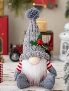 1 szt. pluszowych krasnali świątecznych, dzianinowych czapek pluszowych krasnali, skandynawskich figurek, nordyckich pluszowych ozdób krasnali, ozdoby świąteczne krasnali, dekoracja stołu, ozdoby świąteczne do wystroju domu