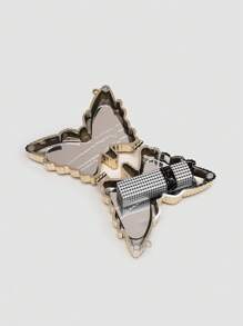 1pc Mini Metallic Gold/Silver Glitter Rhinestone Butterfly Clutch Bag, Multifunctional Decorative Women's Personalized Fashion Makeup Bag, Jewelry/Earphone Storage, Gift For Women, Suitable For Valentine's Day, Party, Wedding, Date, Can Be Used As Shoulder Bag/Crossbody Bag, Elegant Women Coin Purse , Gold Bag - Gold - View 9