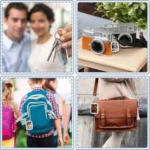 1/2/5个装长方形亚克力空白钥匙扣，透明相框钥匙圈吊坠 - 彩色 - 查看 9