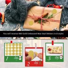 2 hojas (50 piezas) de pegatinas decorativas de copos de nieve dorados para envolver regalos de Navidad, decorar tarjetas de felicitación, escaparates, embalaje de regalos, manualidades de tarjetas de felicitación, pegatinas de sellado DIY