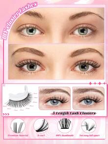 800 Stück Cluster Wimpern Set - 10D, 20D, 30D, 40D D - Locken DIY Einzelwimpern mit 8 - 16mm Länge für natürliche bis dramatische Augenblicke, perfekt für Wimpernverlängerung & Make-up zu Hause