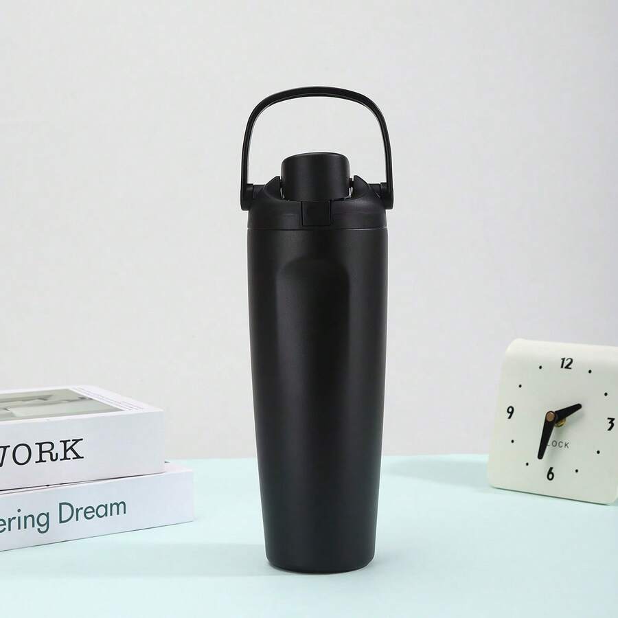 Owa La Style 30oz Stainless Steel Tumbler With Straw & Handle – Large Capacity Insulated Water Bottle, Flip-Top Leak-Proof Lid, Portable Travel Mug For Car, Outdoor, Office