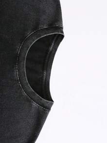 Uaddw Brand Y2K, [Retro Cotton T-Shirt] High-Quality 100% Cotton Men's Retro-Style Pink Dynamic Pattern, Distressed Flame Face Pattern, Distressed Washed T-Shirt, Washed Short-Sleeved, Street Style, Funny Graphic Tees For Men, Fashionable And Casual, Versatile, Camiseta Para Hombre - 黑色 - 查看 7