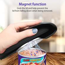 One-Touch Automatic Electric Can Opener - For Seniors & Chefs, No Sharp Edges, Universal For All Can Sizes - 黑色 - 查看 2