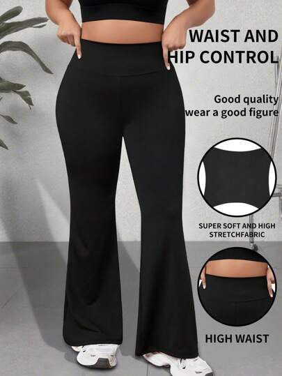 1 条大码休闲裤，修身腰部设计，适合休闲、运动、瑜伽、四季穿着