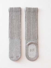 1 Pair Thick Anti-Slip Knee-High Socks For Babies, Autumn/Winter