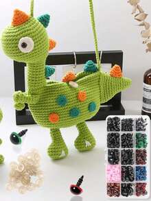 15 件塑料安全眼睛和鼻子，手工娃娃眼睛和熊鼻子（带垫圈），适用于万圣节装饰、圣诞节装饰、DIY 工艺品、钩针娃娃和毛绒动物（各种尺寸）、装饰房间、装饰房屋工具套装、学生手工学校用品