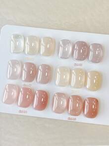 XEIJAYI 1pc Watery Jade Gel Pure Nail Polish Gel Nail Add Semi-Permanent Soak Off UV LED Construction Gel Varnish - 彩色 - 查看 2