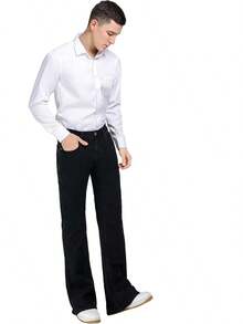 Wbestwind Men's Relaxed Stretch Vintage 60s 70s Bell Bottom Fit Comfort Flared Retro Leg Denim Jeans Halloween Christmas New Year - 紫色 - 查看 9