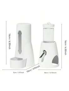 2-In-1 Hamster Food & Water Dispenser, Detachable Design, Convenient Feeding & Watering, Easy To Clean, Suitable For Small Pets - Multicolor - View 2