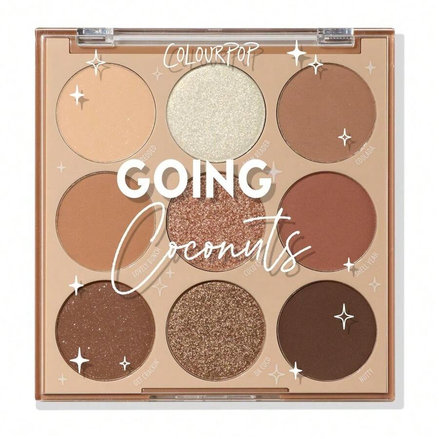 Colourpop Going Coconuts Eyeshadow Palette - Cool-Toned Neutral Eyeshadow Palette With Ultra-Velvety And Silky Finishes - High-Pigment Eye Makeup With A Long-Wearing Formula (0.3 Oz) - Đi dừa - Xem 1