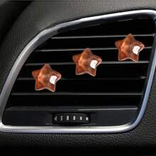 水晶星扎染闪光水波五角星出风口夹，小星星汽车粘性装饰，有趣的配件，让您心爱的车辆尽享乐趣