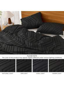 2/3pcs Black Geometric Floral Duvet Cover Set, Soft & Skin-Friendly, Suitable For Twin/Full/Queen/King Size Bed, All Seasons Home Decor, Bedding Gift, Machine Washable - Black - View 8