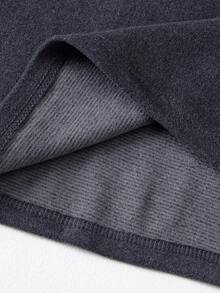 2 件男士圆领长袖 T 恤 + 裤子，温暖休闲内层羊毛运动衫上衣和下装，适合秋冬季 - 灰色 - 查看 4